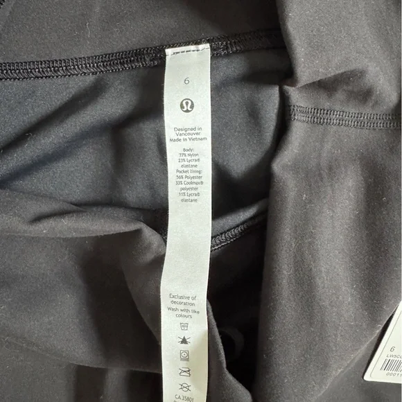 Lululemon Wunder Train High Rise Tight 25” Black Size 6 - Picture 6 of 6